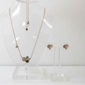 Banana Republic Blue City Pendant Necklace and Cluster Earrings NWT $62 NWT $45